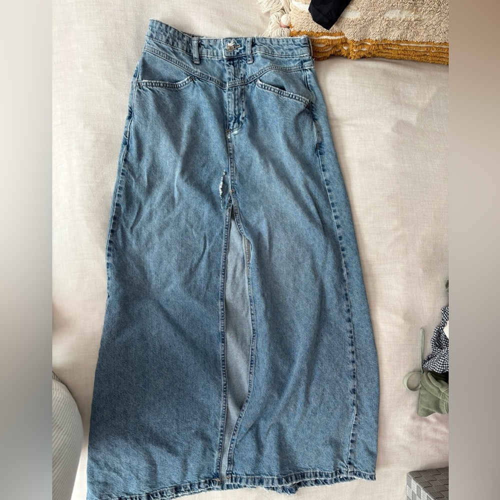 Free people denim skirt